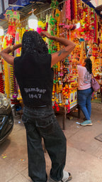 zardozi 1947 bombay denim vest