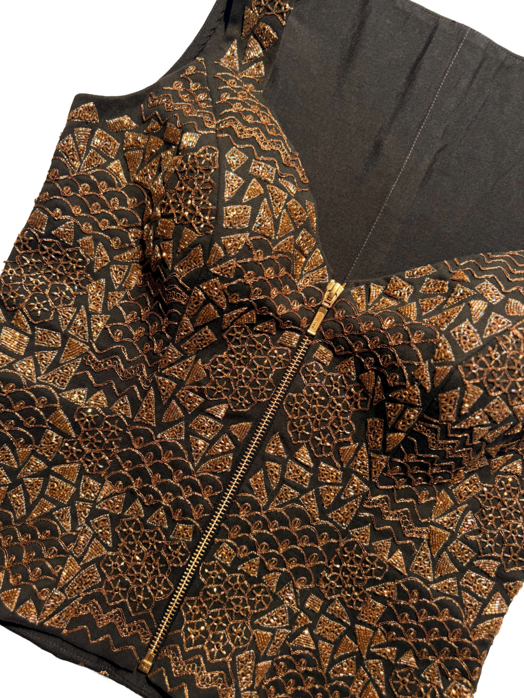 Chill gold corset zip up thing