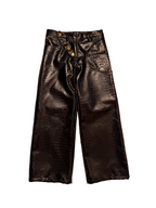 Leather side crotch pant