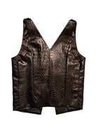 Diya leather vest