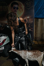 Diya leather vest