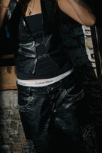 Diya leather vest