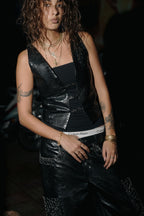 Diya leather vest