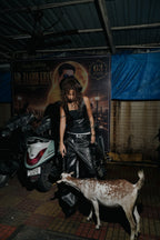 Diya leather vest