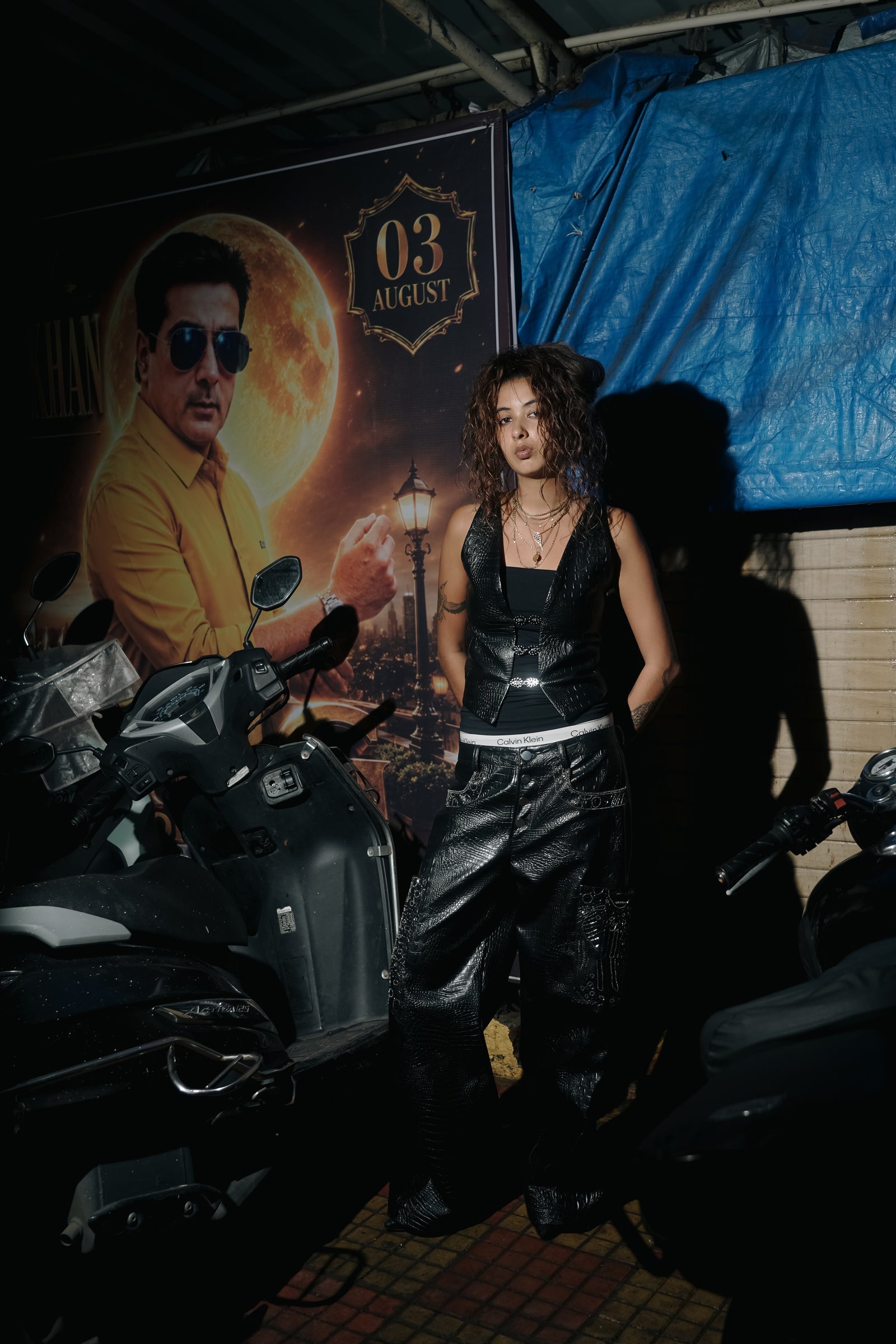 Diya leather vest