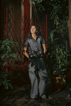 Grey side crotch pant