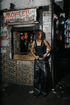 Diya leather vest