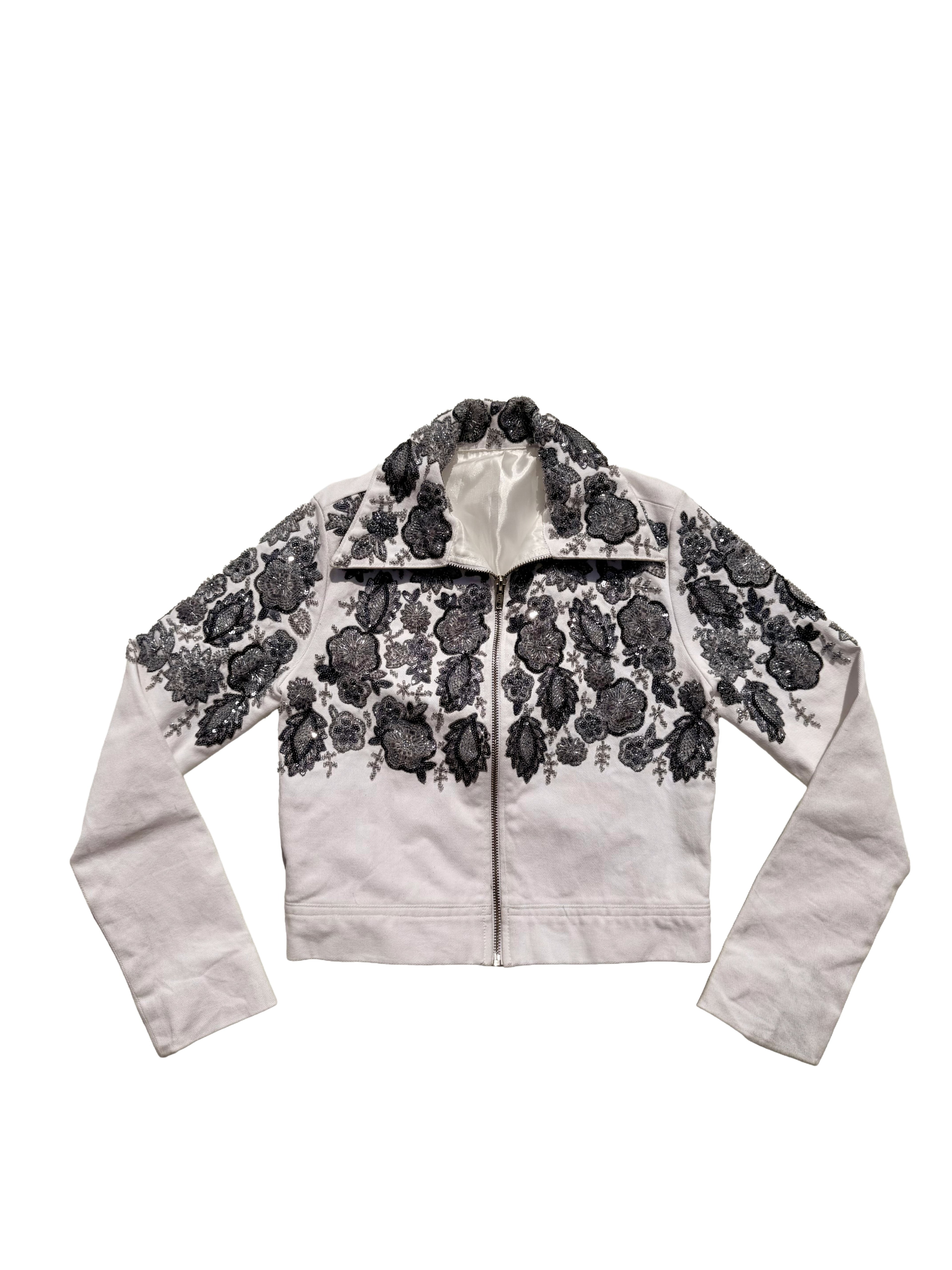 blue white chamkeela jacket