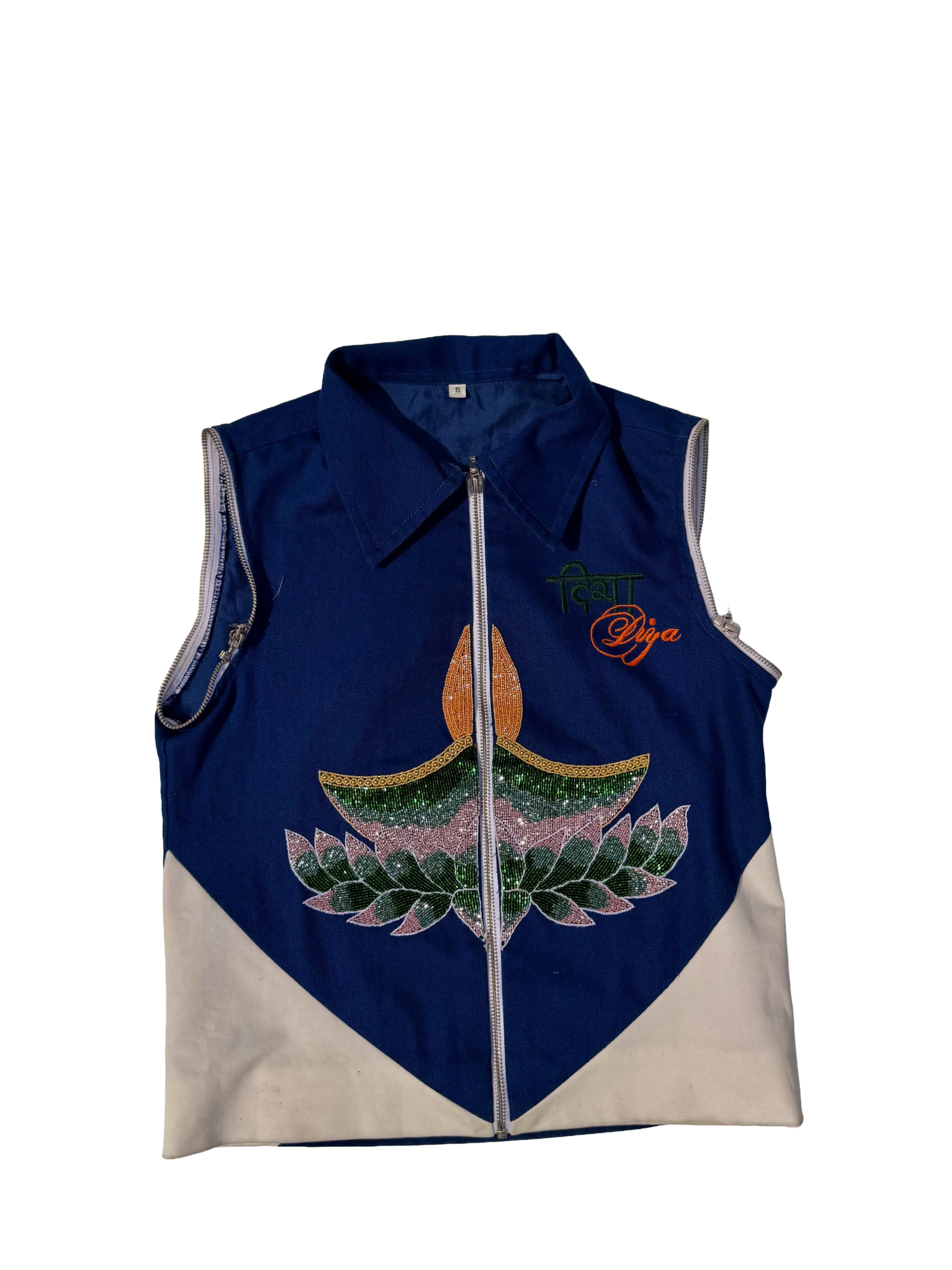 DiyaDiya blue white vest