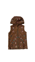 zardozi brown green pink vest