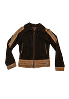 gold zari x denim sports jacket