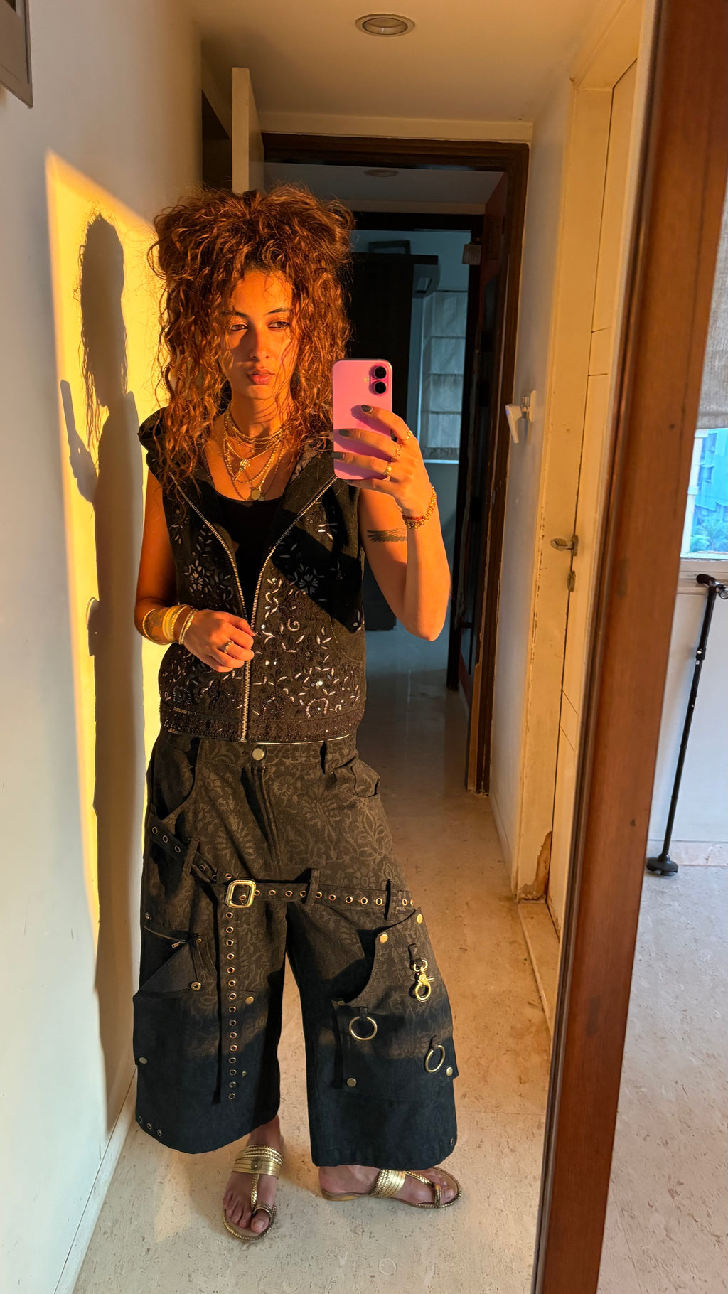 zardozi 1947 bombay denim vest