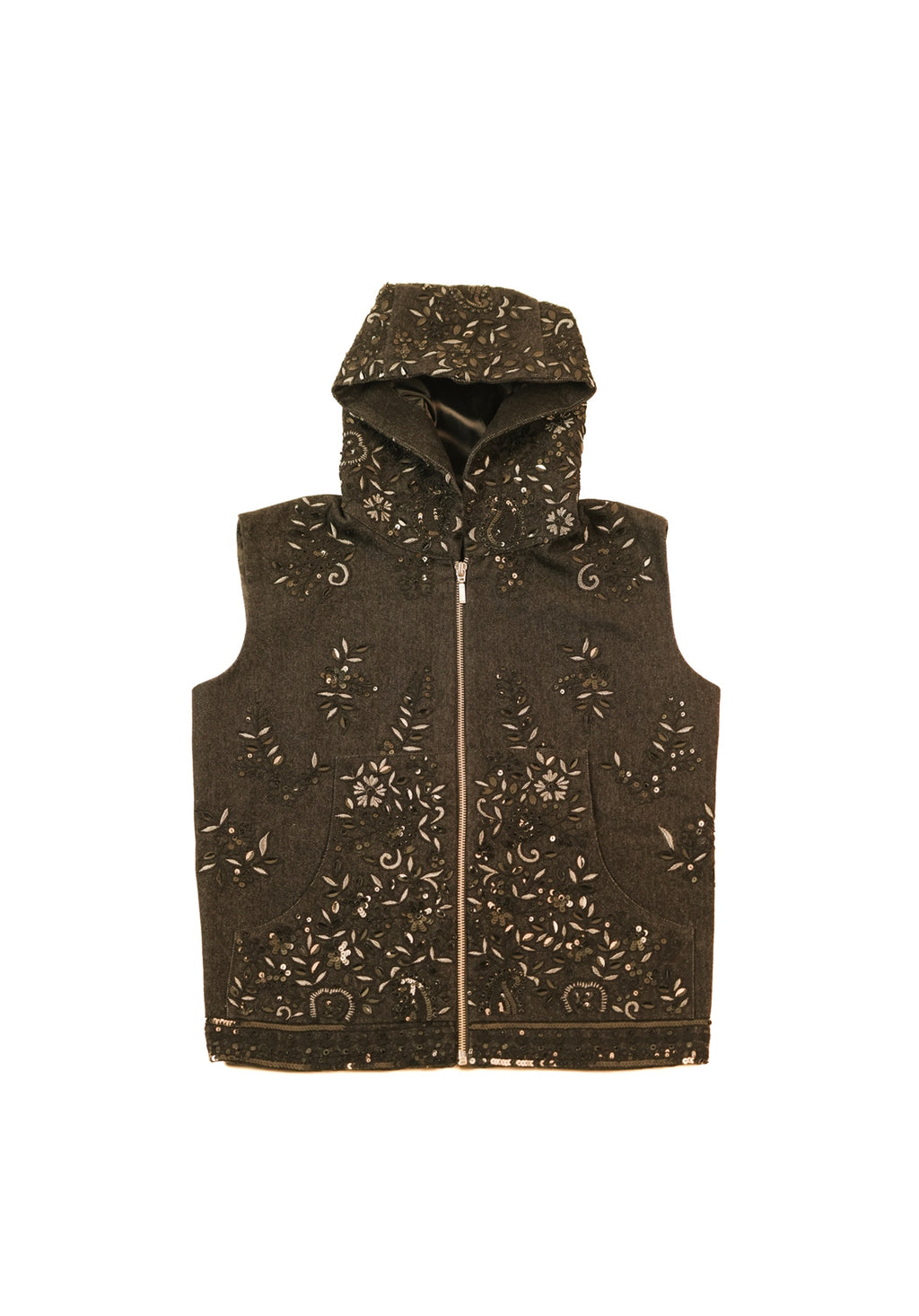 zardozi 1947 bombay denim vest