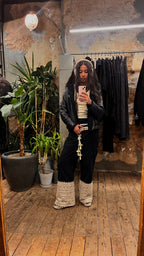calm black jeans