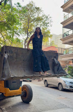 zardozi 1947 bombay denim vest