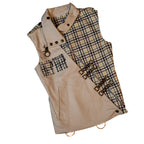 madras checks utility vest