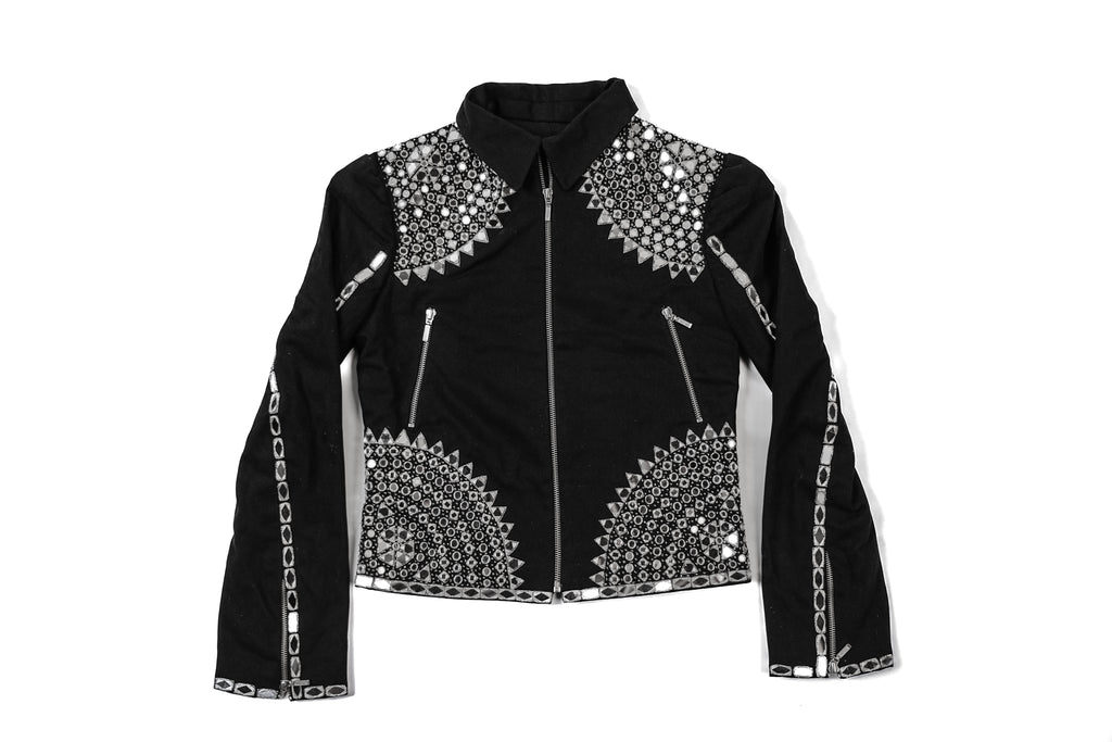 mirrorwork denim jacket
