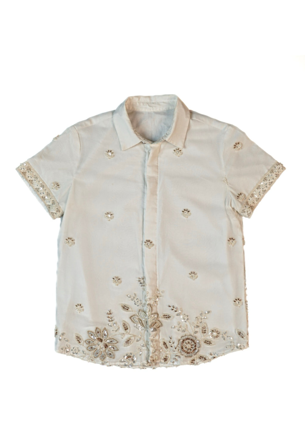 pretty embroidery button up