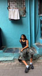 बिंदास camo aari jorts
