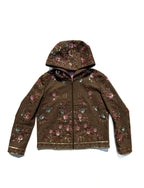 limited edition zardozi x denim zip up