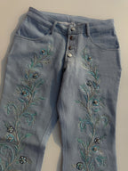 ice blue bootcut flares