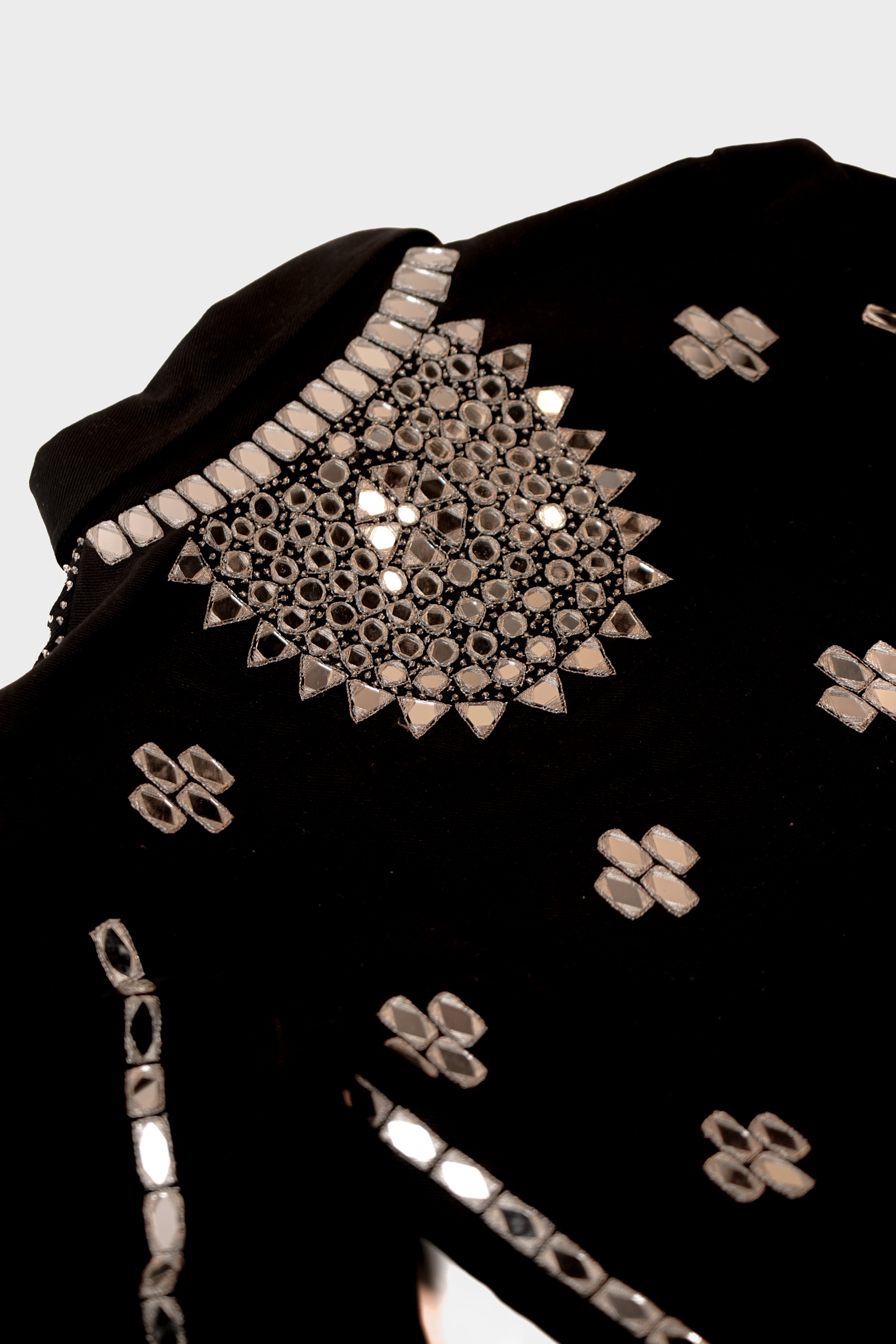 mirrorwork denim jacket
